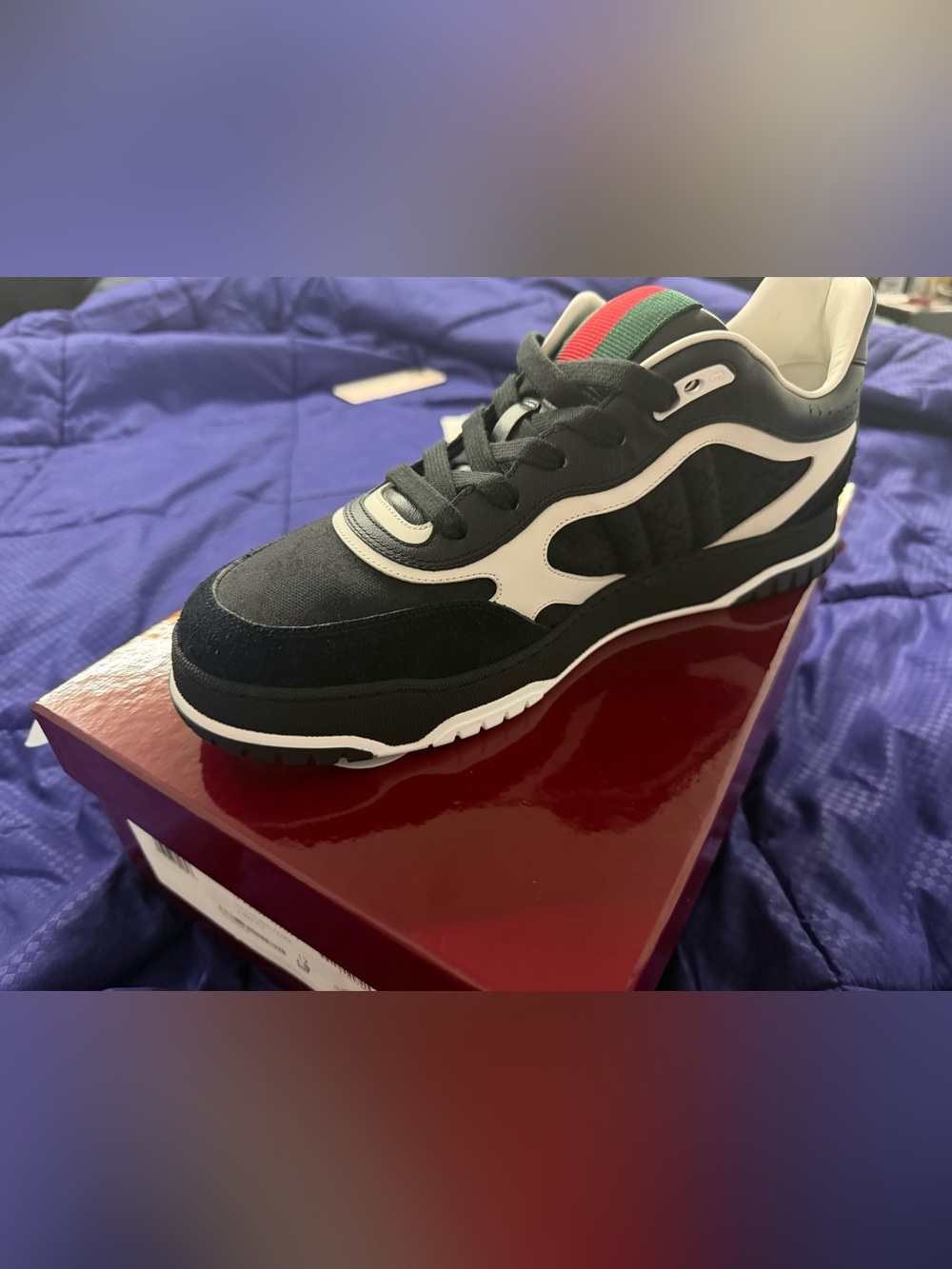 Gucci Black Re-Webbed Sneaker